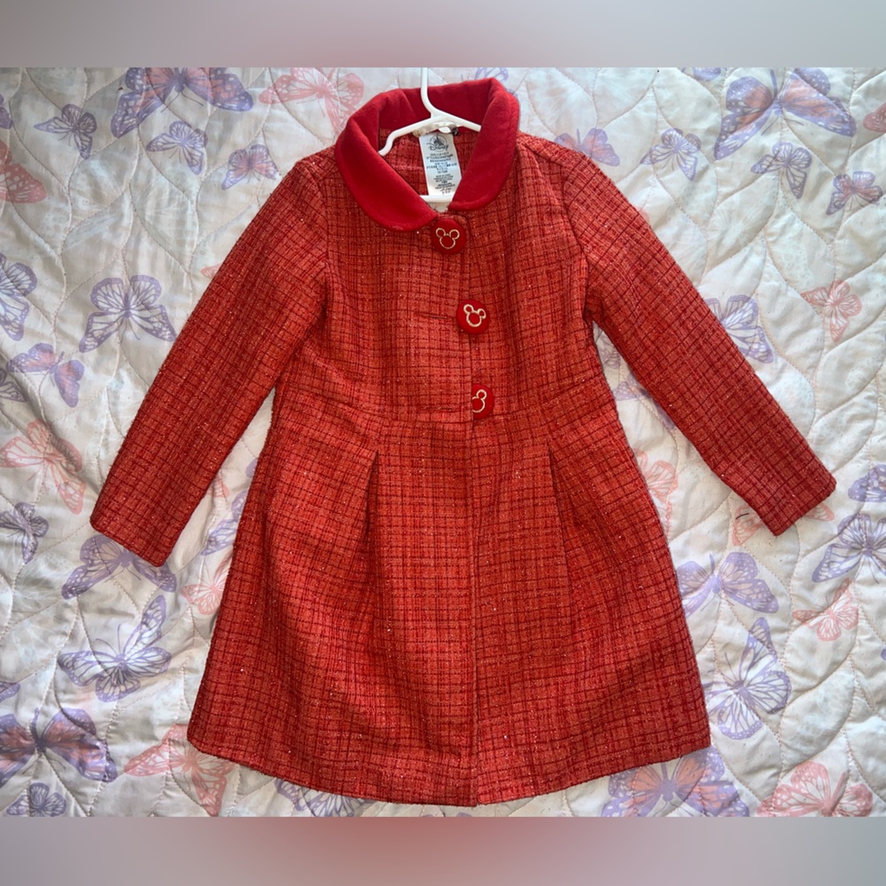 Disney Red Pea Coat for Kids
